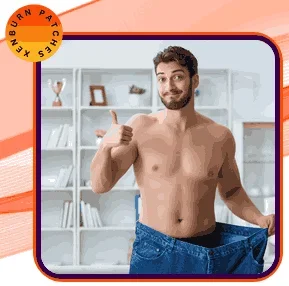 Man showing weight management results